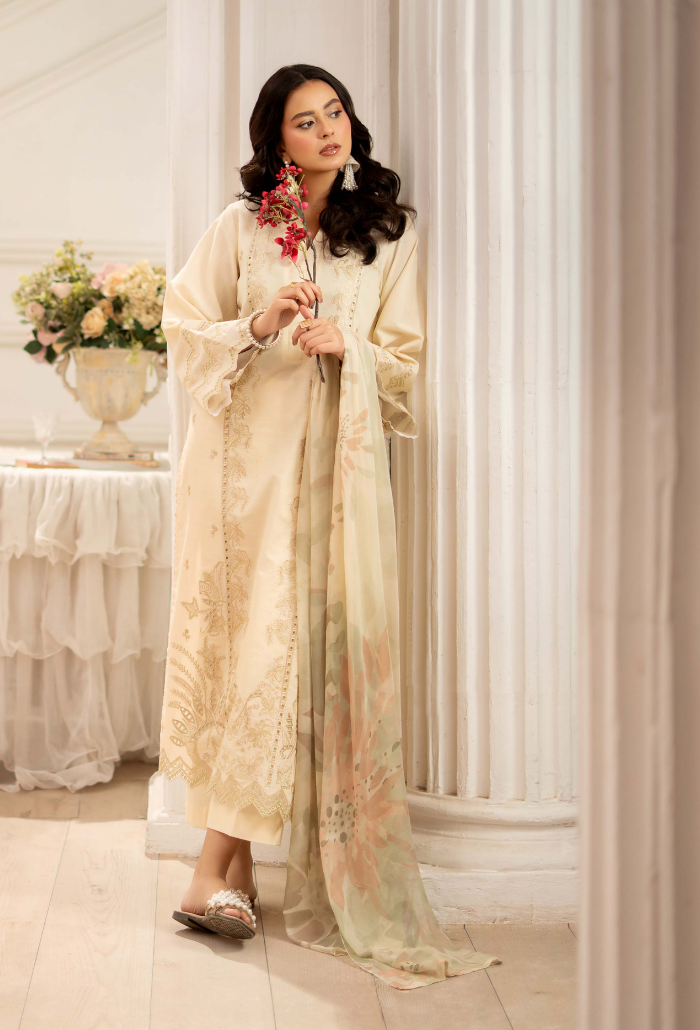 Inara-D02 Organza Pakistani Summer Dresses - Humdum - 3