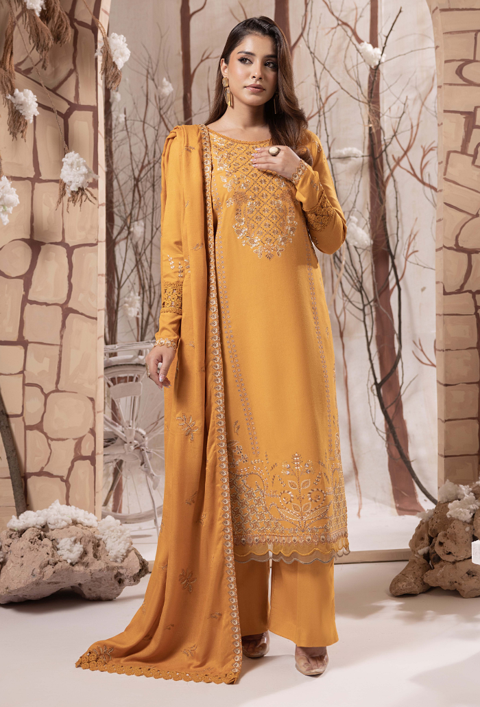 Irina-D02 Premium Fabric Pakistani Winter Dresses - Humdum - 2