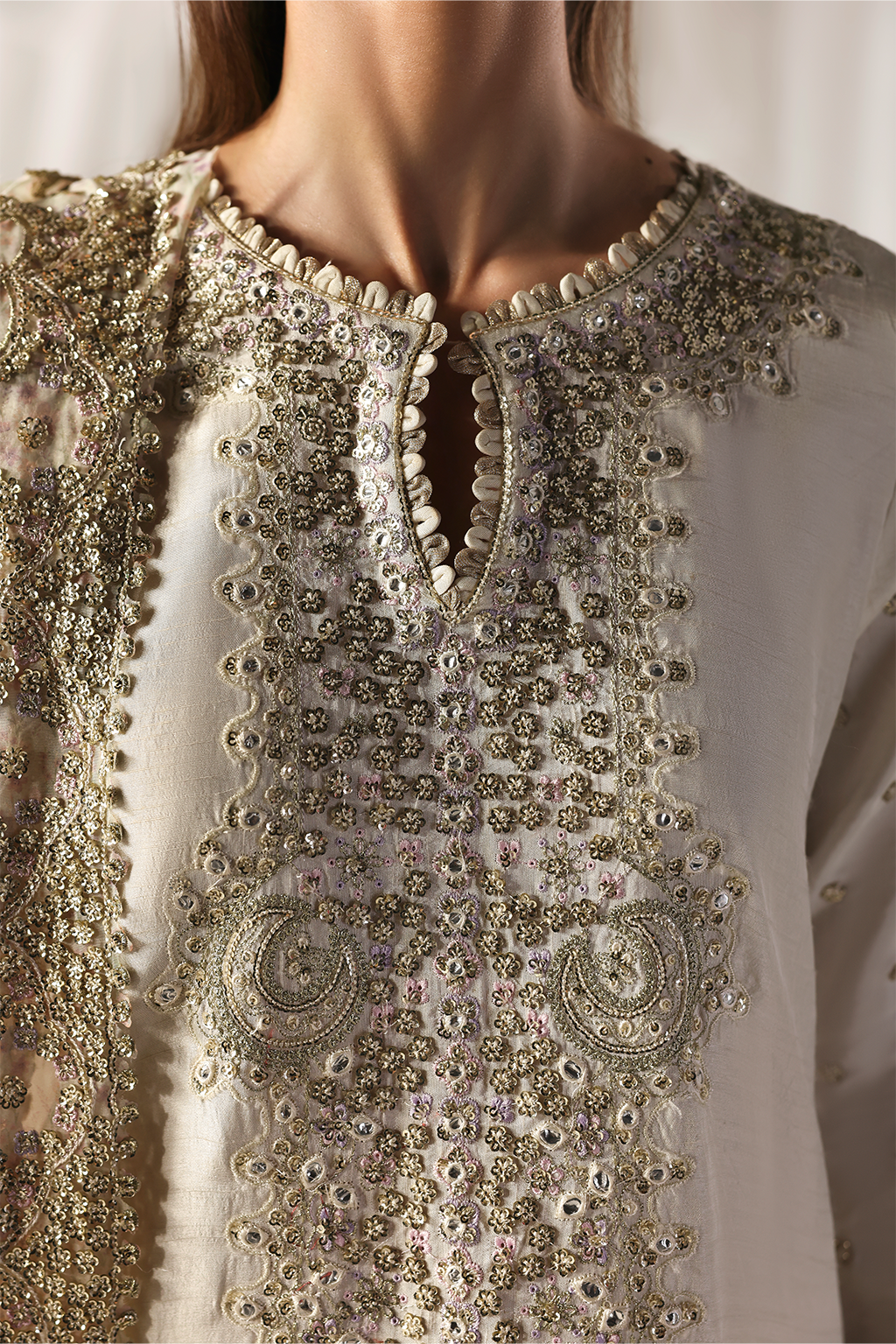 MISTY DAWN Raw Silk Pakistani Formal Dresses