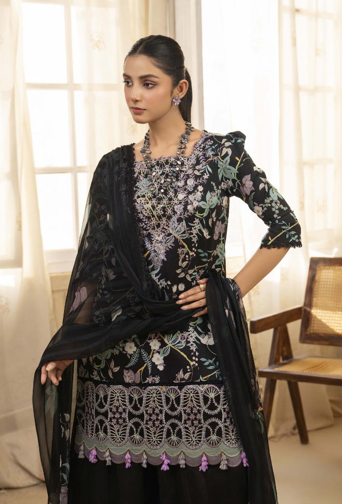 Senora - D02 Chiffon Pakistani Summer Dresses - Humdum - 3