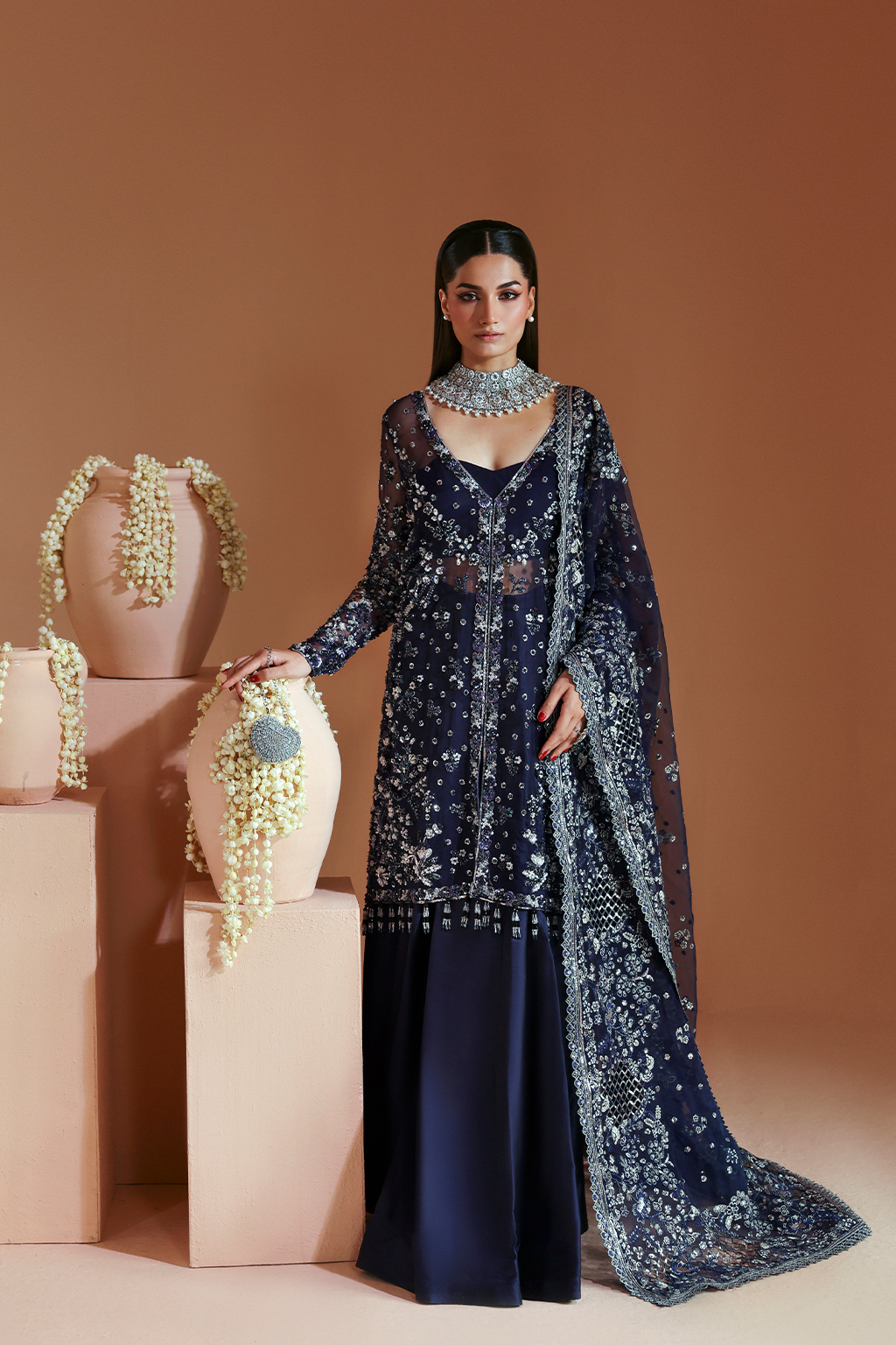 ELYSIAN Raw Silk Pakistani Formal Dresses
