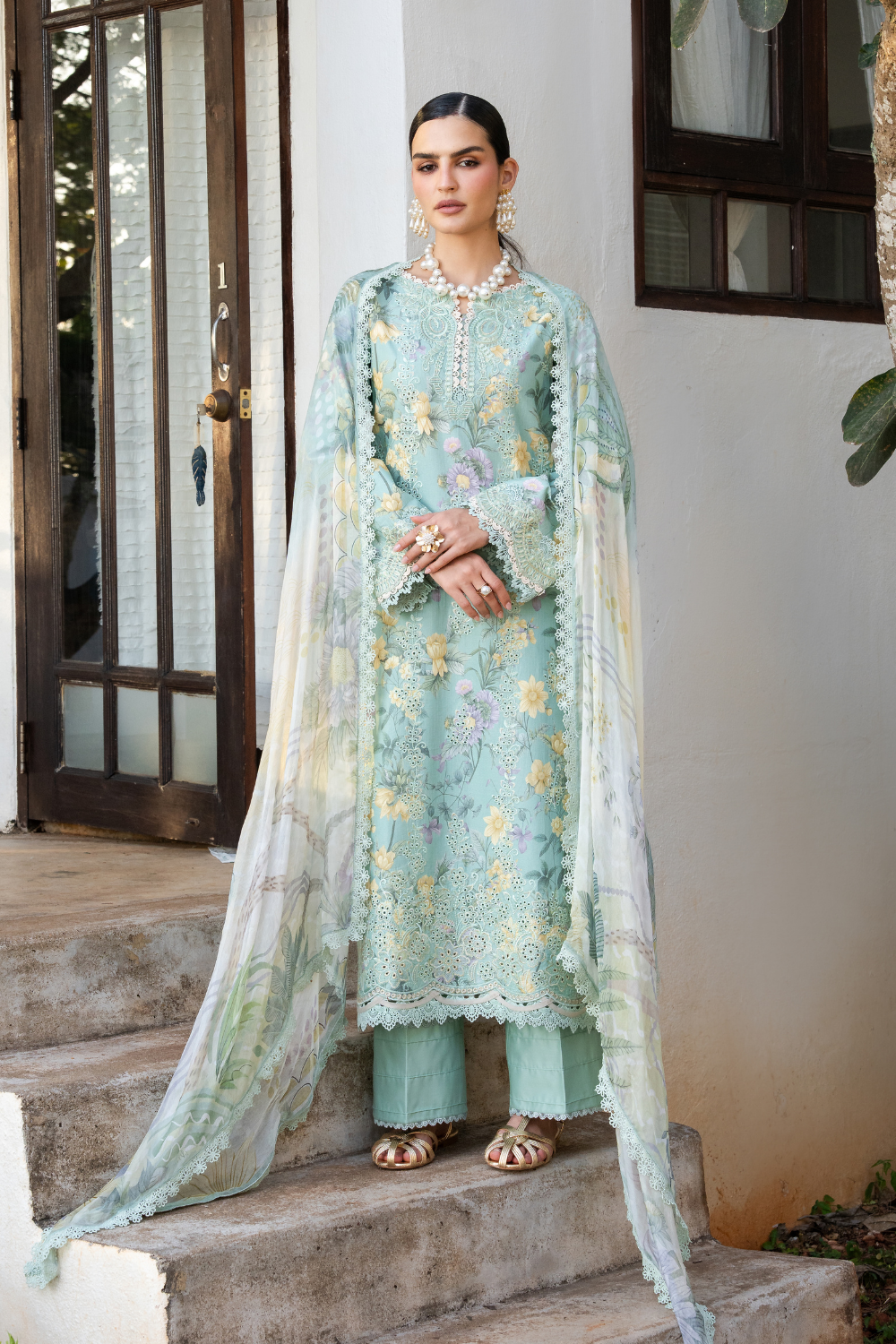 TIVARA (AZ-03) Chiffon Pakistani Summer Dresses - aabyaan - 2
