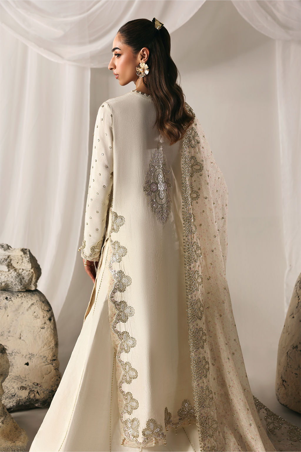 MISTY DAWN Raw Silk Pakistani Formal Dresses
