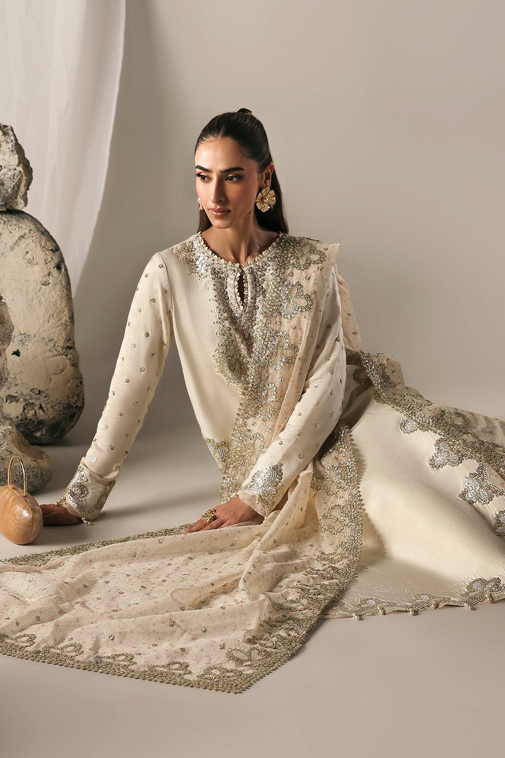 MISTY DAWN Raw Silk Pakistani Formal Dresses