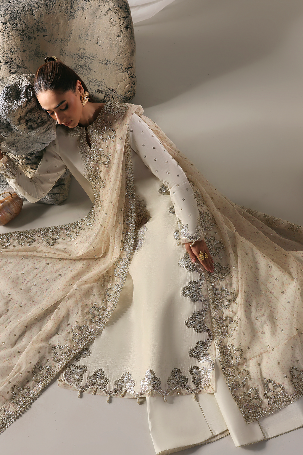 MISTY DAWN Raw Silk Pakistani Formal Dresses