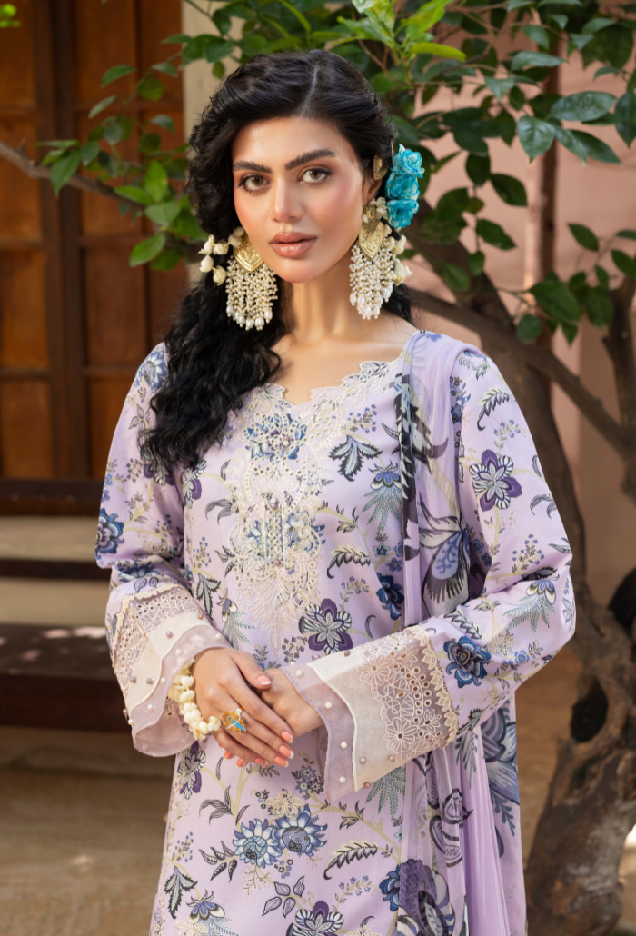 Zaiba - D06 Chiffon Pakistani Winter Dresses - Humdum - 3