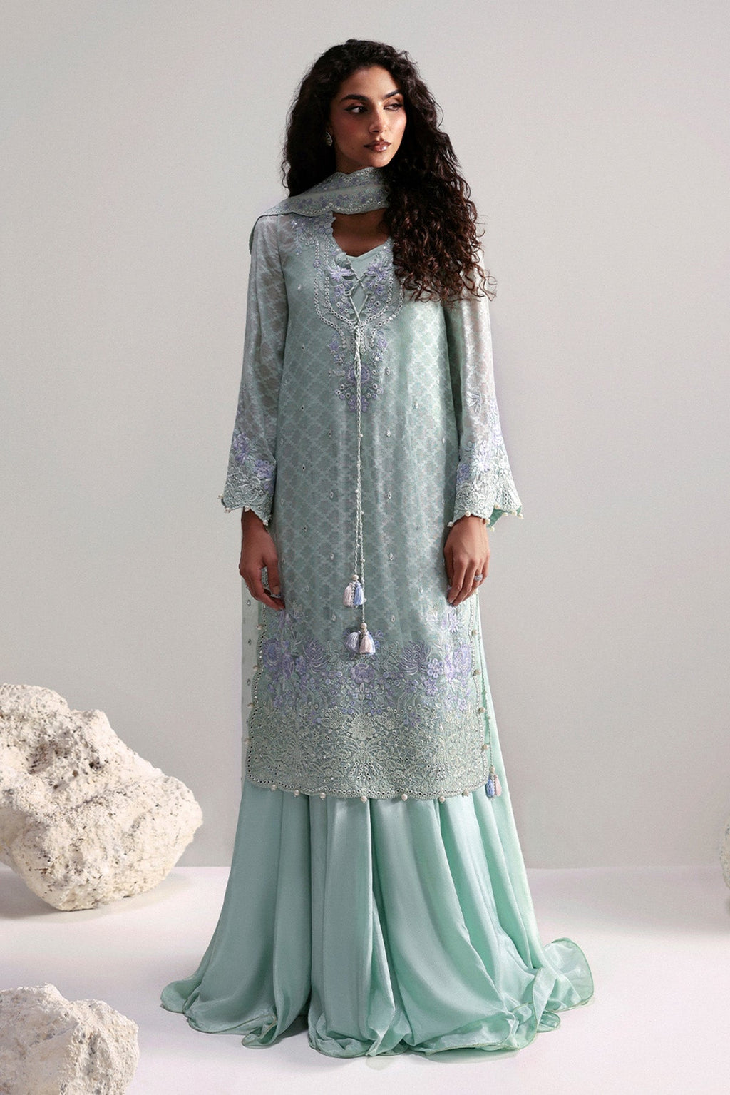 Elysia Jacquard Pakistani Formal Dresses - Afrozeh - 1