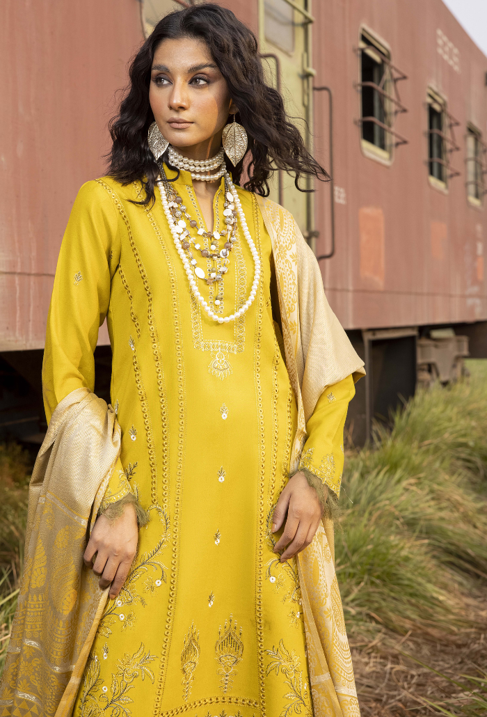 Rahgeer - D08 Jacquard Pakistani Winter Dresses - Humdum - 4