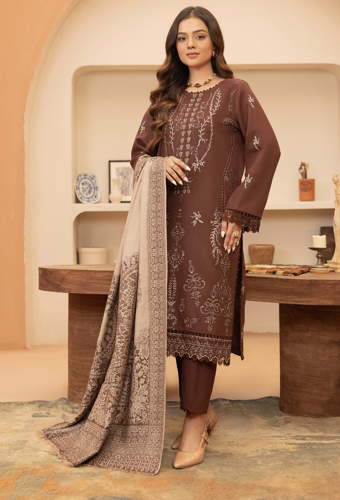 Carvan-D10 Premium Fabric Pakistani Winter Dresses - Humdum - 2