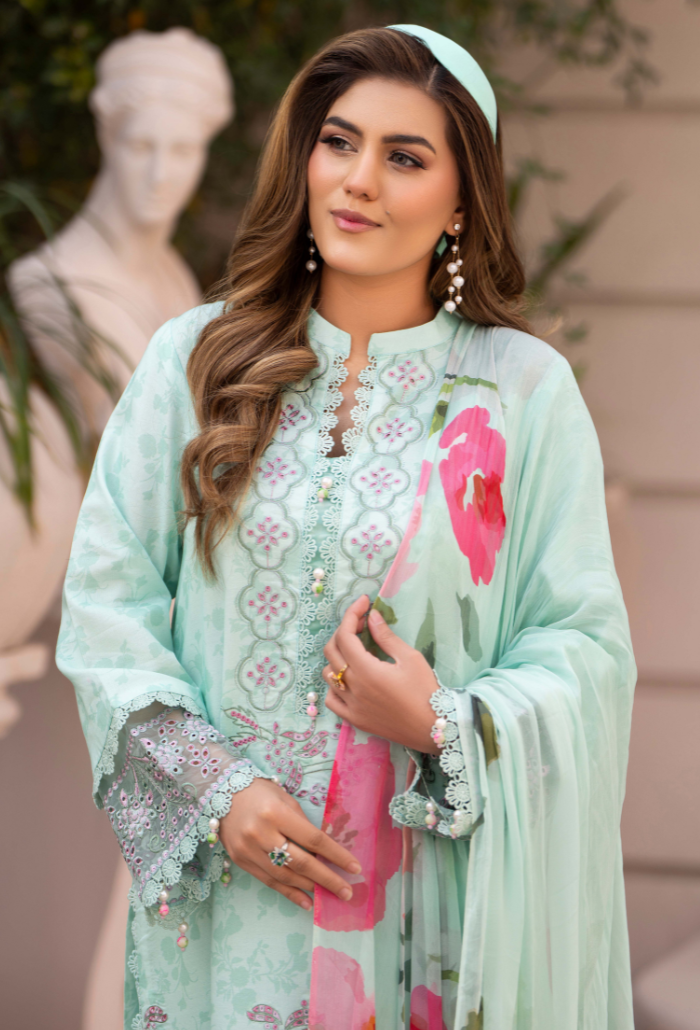 Summer Breeze - D07 Chiffon Pakistani Summer Dresses - Humdum - 4
