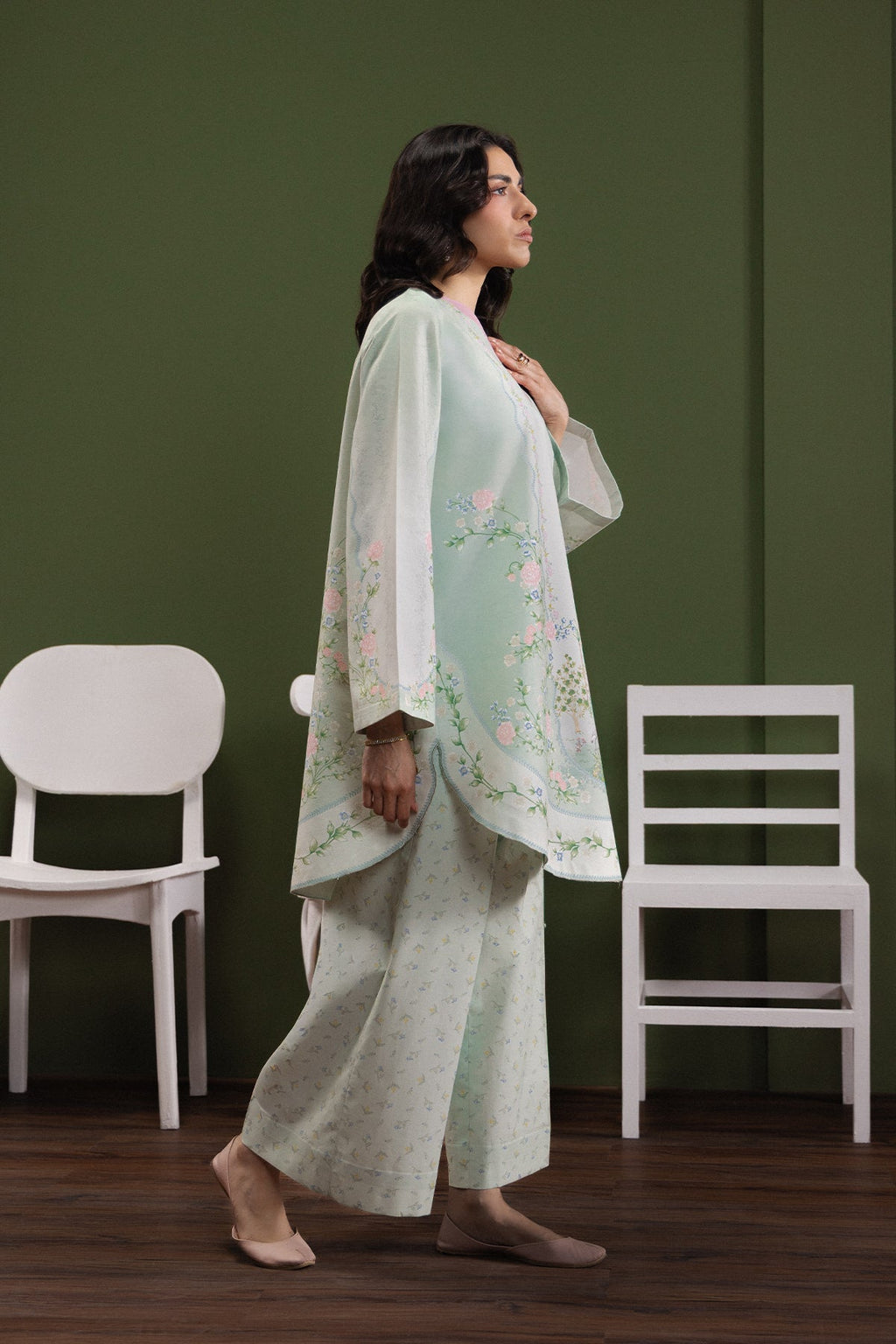 Faded Dreams Cambric Pakistani Summer Dresses - Afrozeh - 3