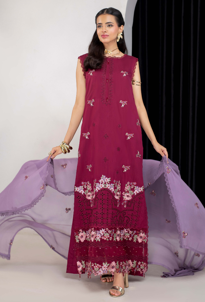 ELLENA - D10 Chiffon Pakistani Winter Dresses - Humdum - 4