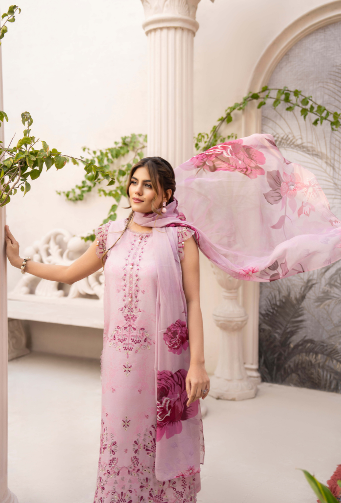 Summer Breeze - D02 Chiffon Pakistani Summer Dresses - Humdum - 3