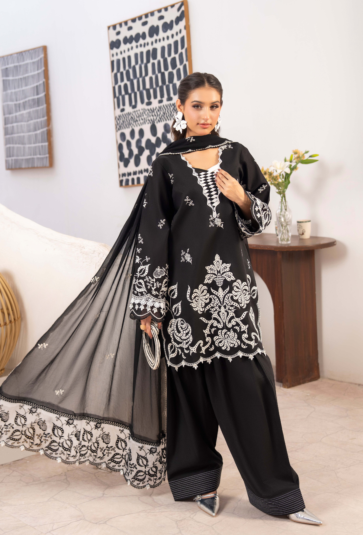 NAYAB - D01 Chiffon Pakistani Summer Dresses - Humdum - 3