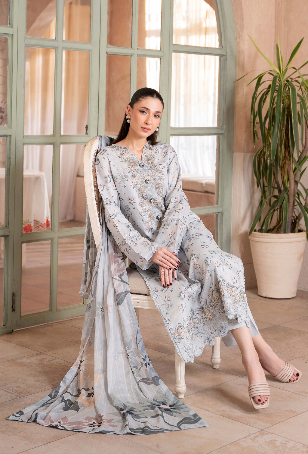 Kanwal - D06 Chiffon Pakistani Summer Dresses - Humdum - 4