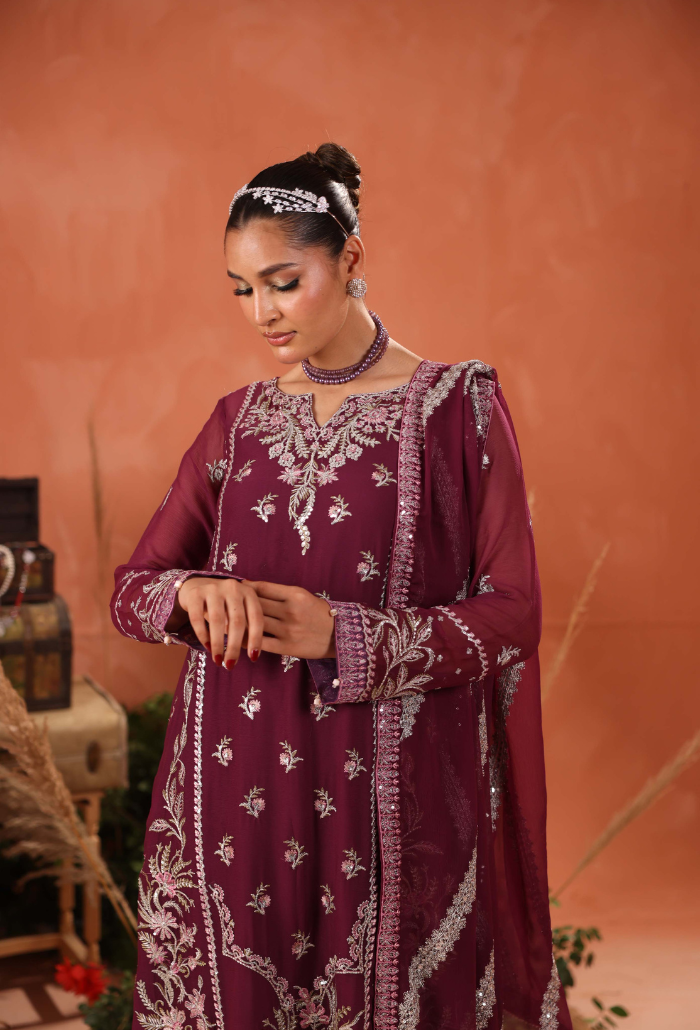Heer-D09 Organza Pakistani Formal Dresses - Humdum - 4