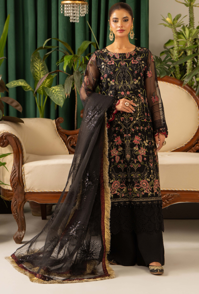 HOC - D03 Raw Silk Pakistani Formal Dresses - Humdum - 4