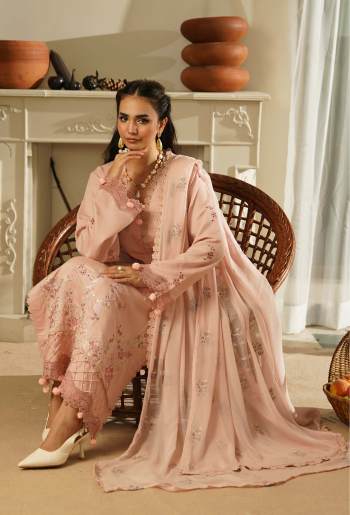 Mushak - D09 Chiffon Pakistani Winter Dresses - Humdum - 4