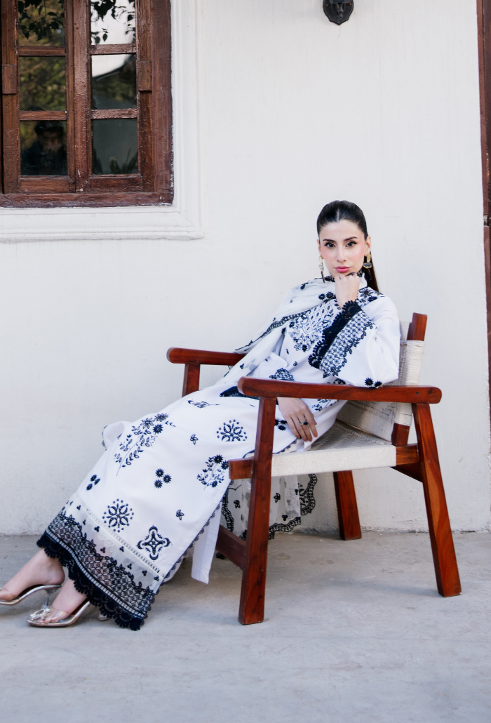Meraki'2 - D08 Organza Pakistani Summer Dresses - Humdum - 5