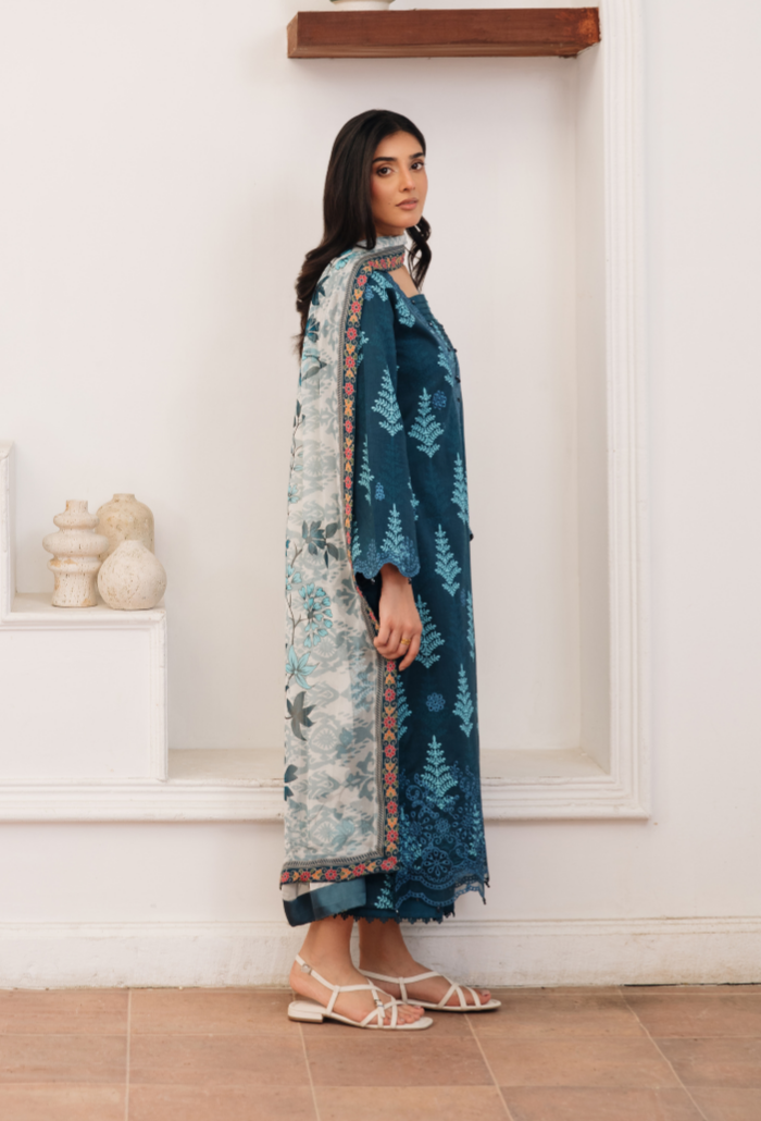 Summer Breeze'3 - D07 Organza Pakistani Summer Dresses - Humdum - 3