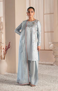 Midnight Bloom Silk Pakistani Casuals Dresses