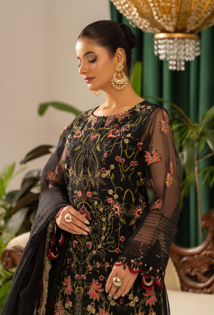 HOC - D03 Raw Silk Pakistani Formal Dresses - Humdum - 3