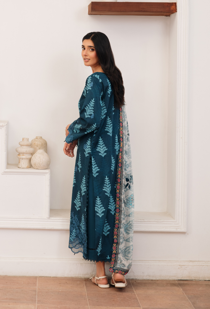 Summer Breeze'3 - D07 Organza Pakistani Summer Dresses - Humdum - 2