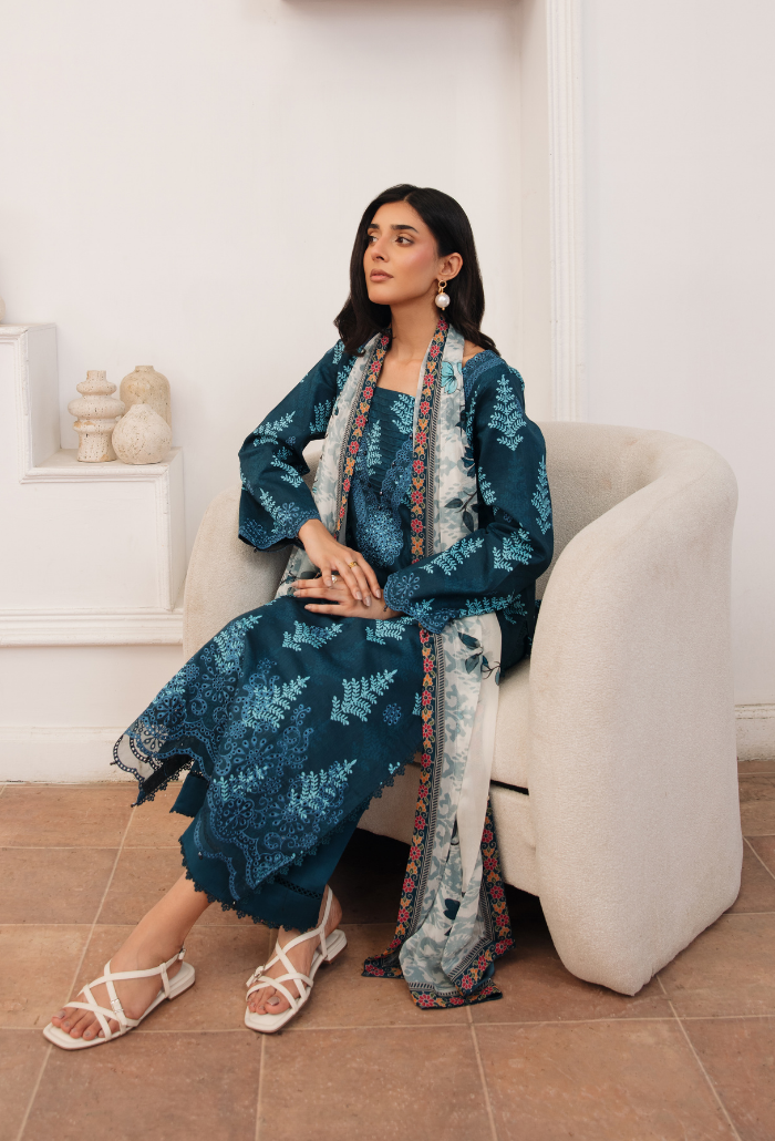 Summer Breeze'3 - D07 Organza Pakistani Summer Dresses - Humdum - 5