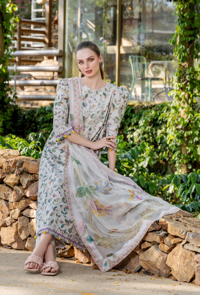 Scenery - Printkari D07 Chiffon Pakistani Summer Dresses - Humdum - 4