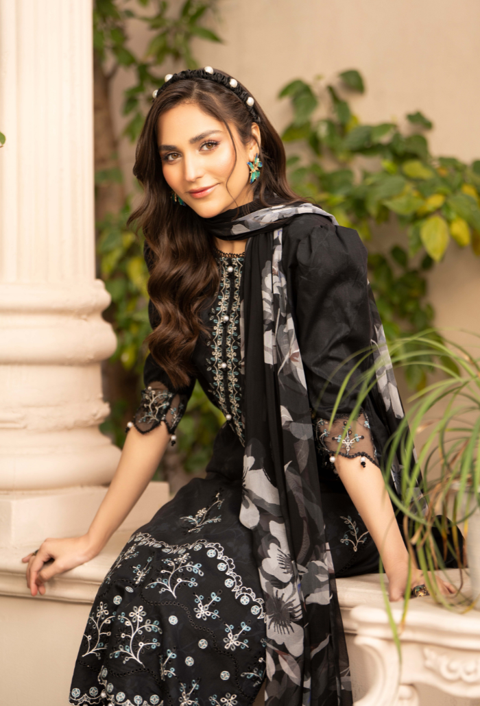 Summer Breeze - D01 Chiffon Pakistani Summer Dresses - Humdum - 4