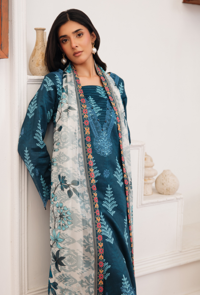 Summer Breeze'3 - D07 Organza Pakistani Summer Dresses - Humdum - 4