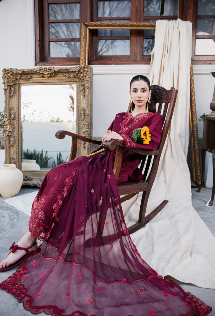 Meraki'2 - D03 Organza Pakistani Summer Dresses - Humdum - 5