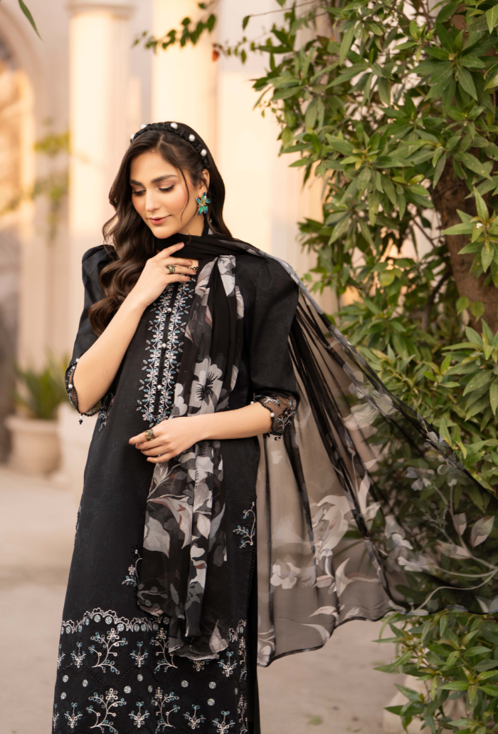 Summer Breeze - D01 Chiffon Pakistani Summer Dresses - Humdum - 3