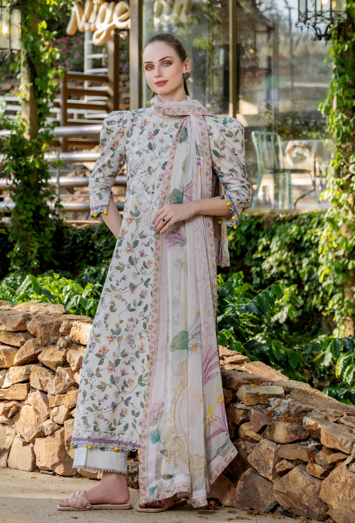 Scenery - Printkari D07 Chiffon Pakistani Summer Dresses - Humdum - 3