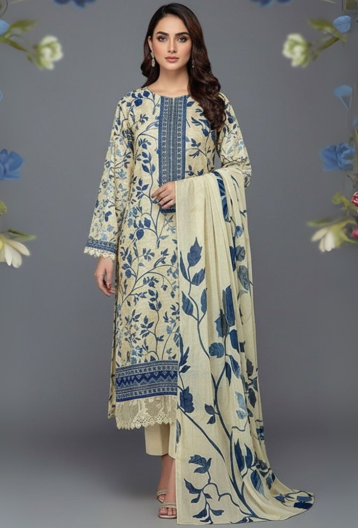 H prints'25 - D04 Chiffon Pakistani Summer Dresses - Humdum - 1