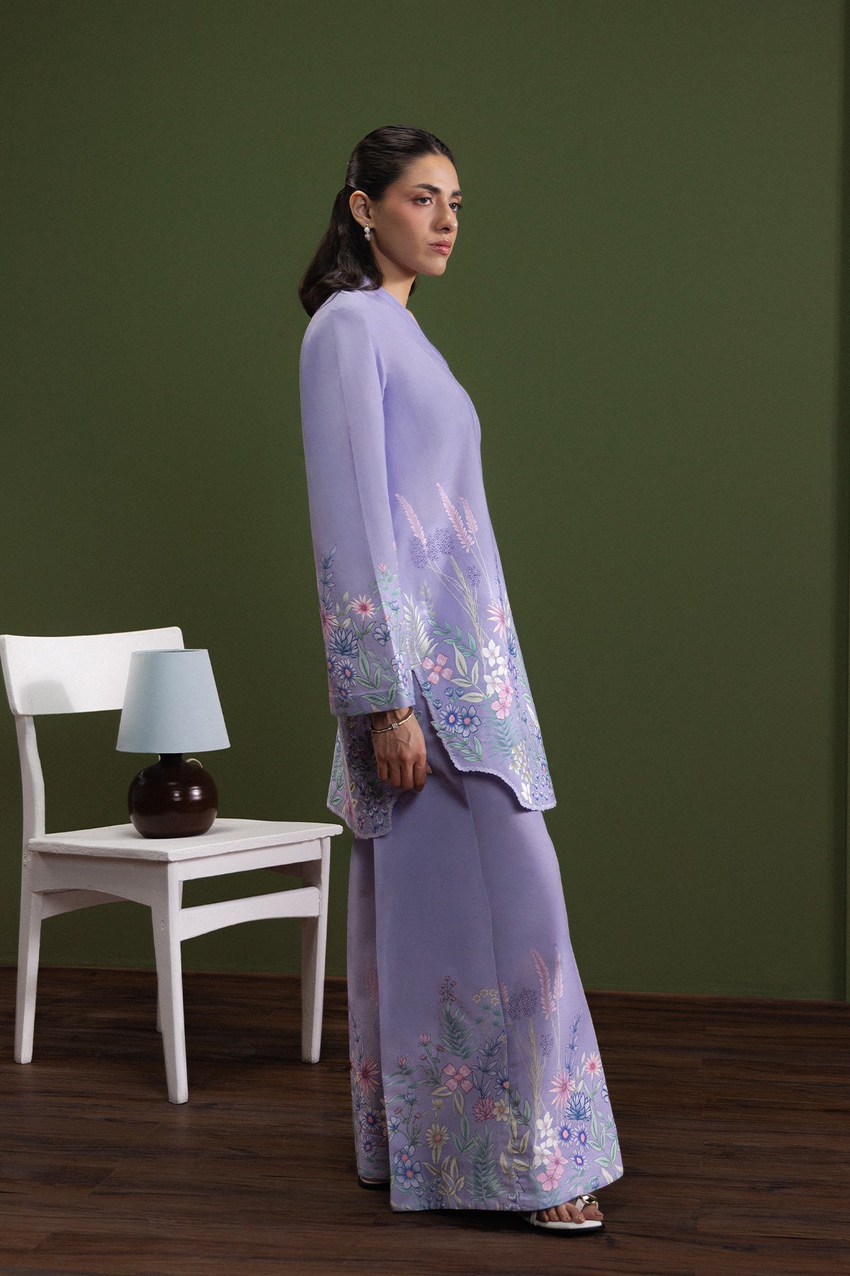 Lilac Candy Cambric Pakistani Summer Dresses - Afrozeh - 2