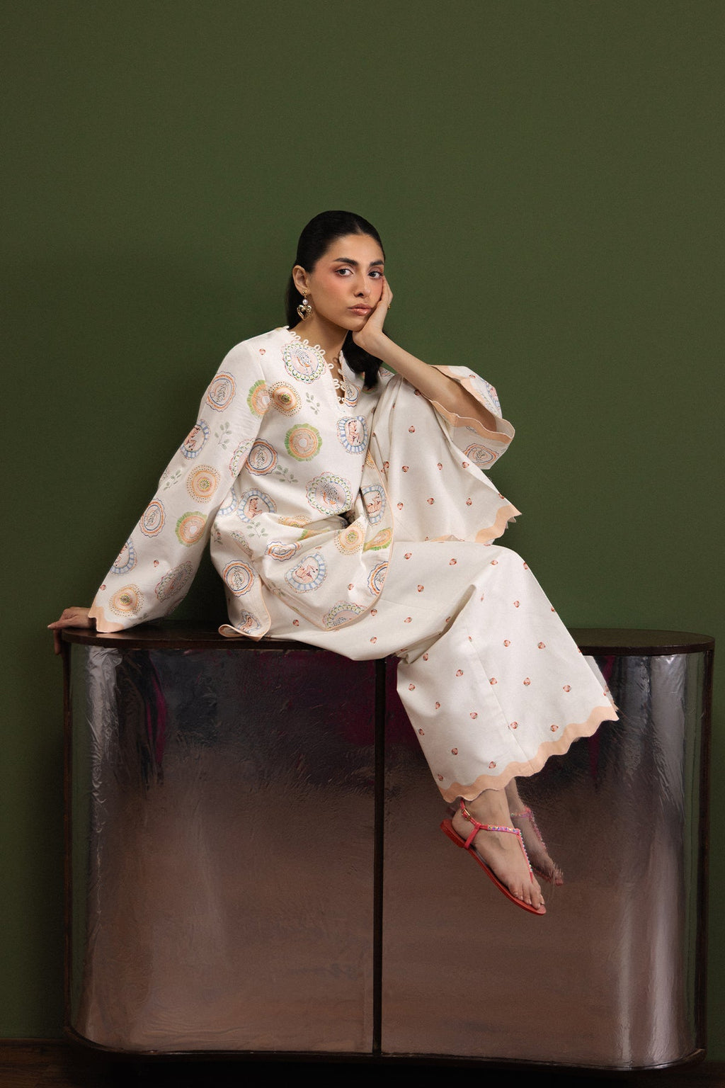 Ivory Era Cambric Pakistani Summer Dresses - Afrozeh - 4