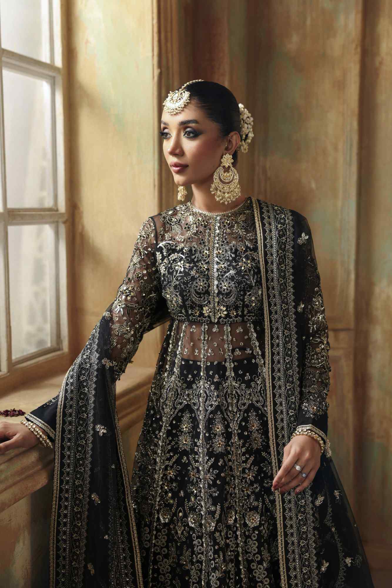 Nargis Raw Silk Pakistani Formal Dresses - Zyra - 3
