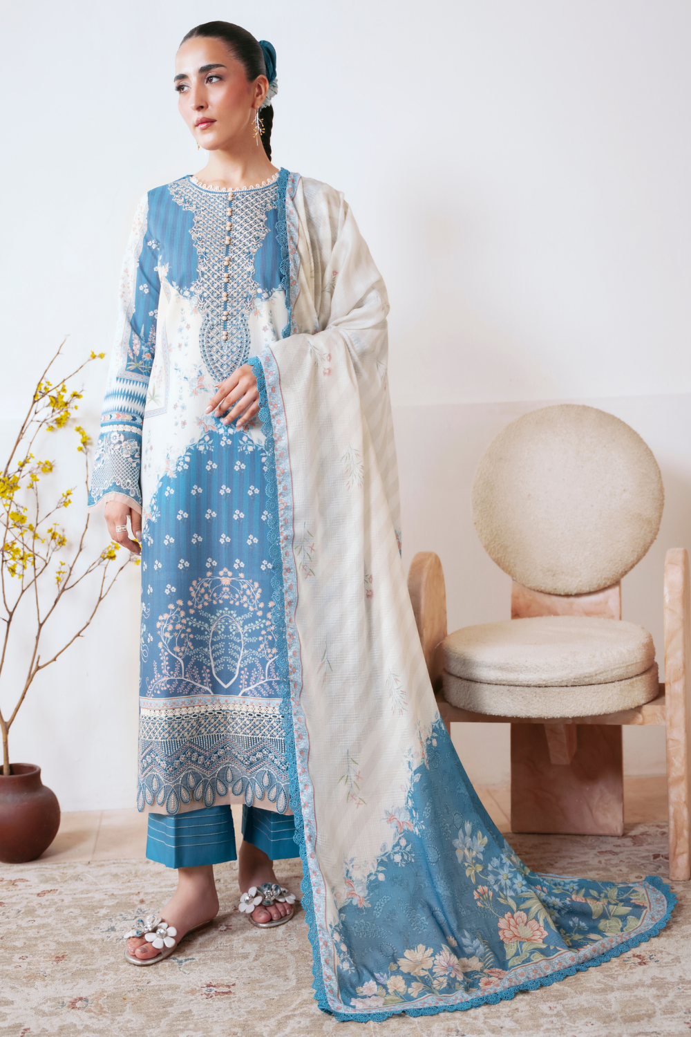 ESHAAL (AP-07) Lawn Pakistani Summer Dresses - AABYAAN - 2