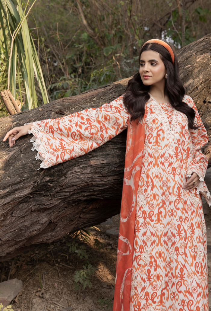 Eden Garden - D01 Chiffon Pakistani Summer Dresses - Humdum - 4