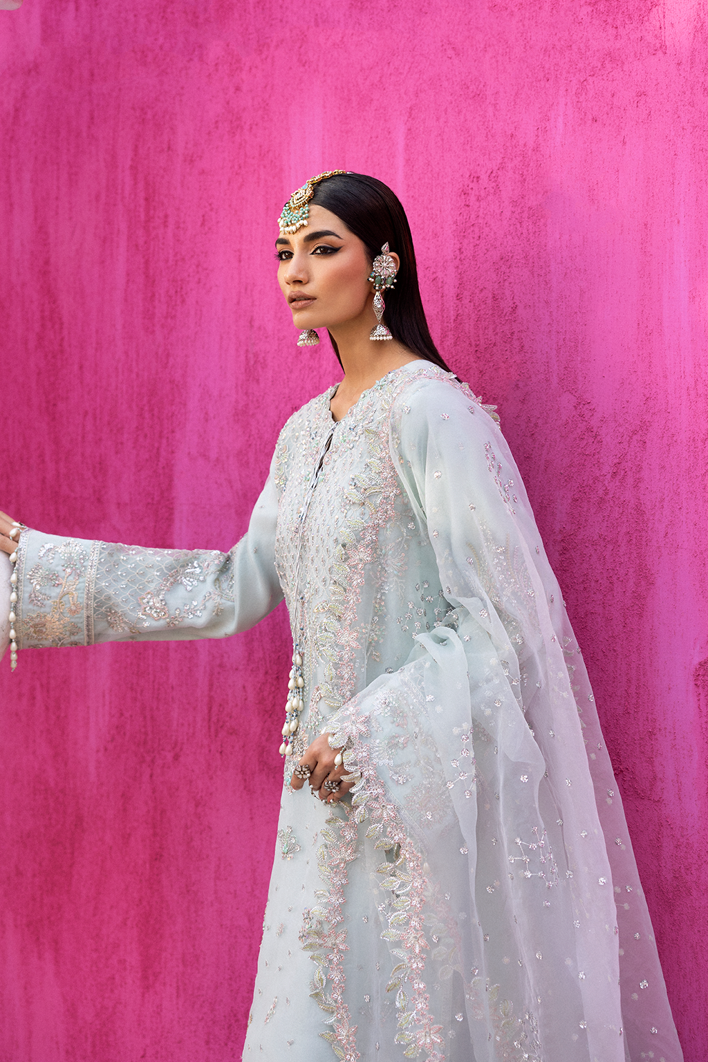 CEALINA Raw Silk Pakistani Formal Dresses