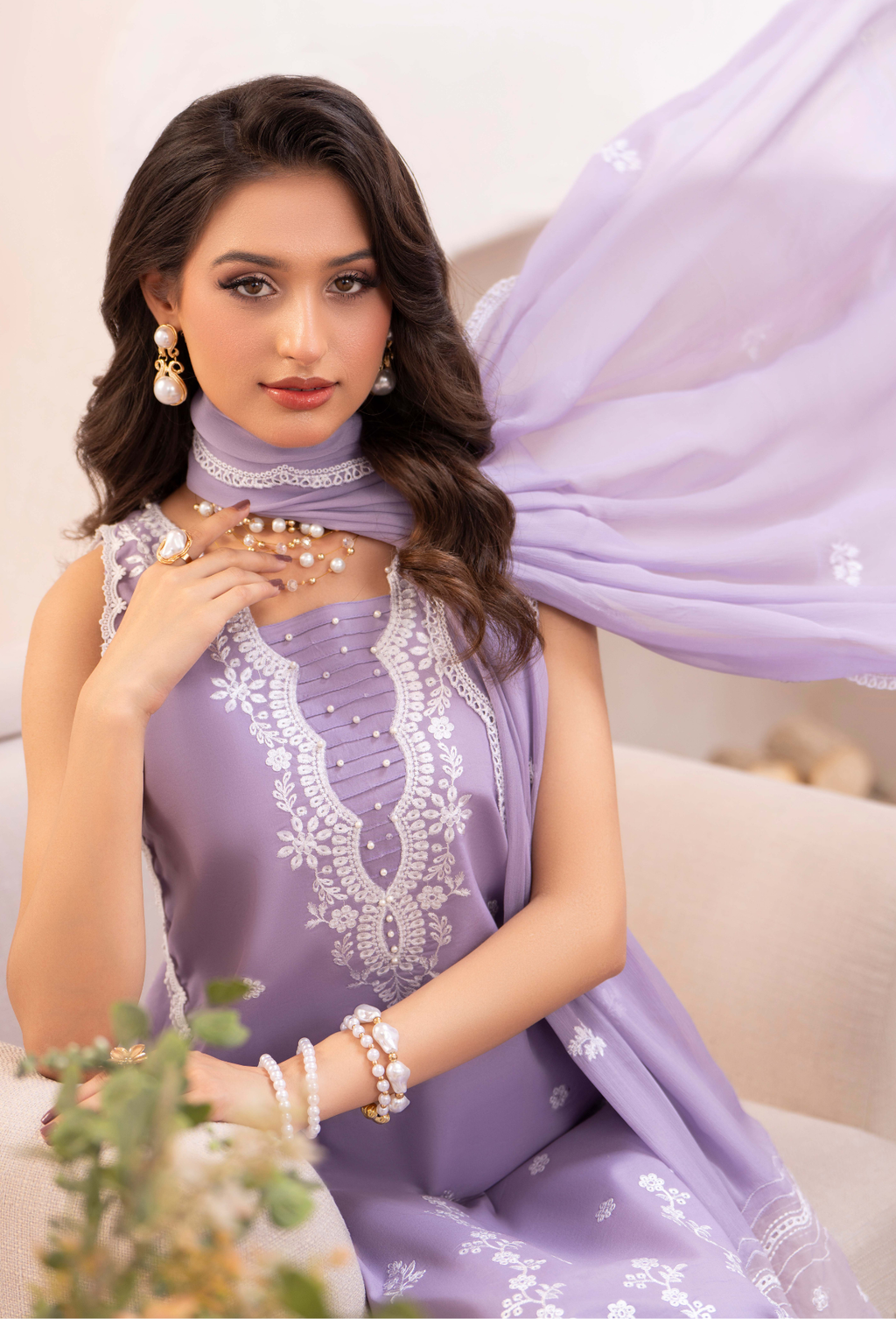 NAYAB - D09 Chiffon Pakistani Summer Dresses - Humdum - 4