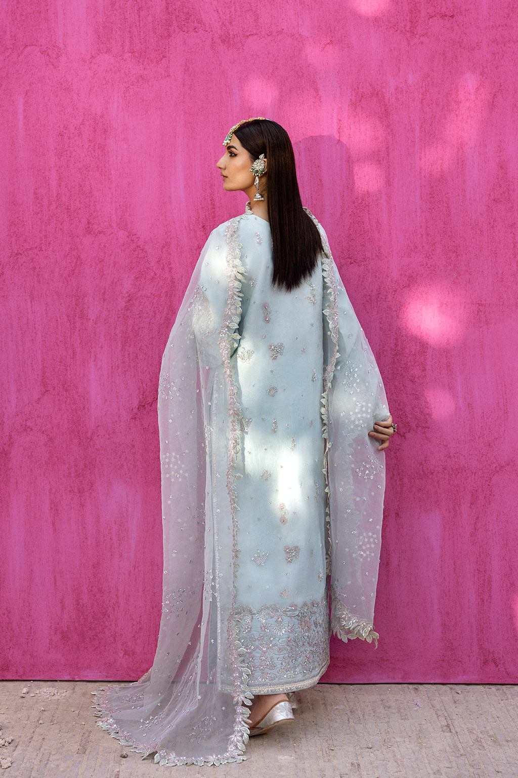 CEALINA Raw Silk Pakistani Formal Dresses