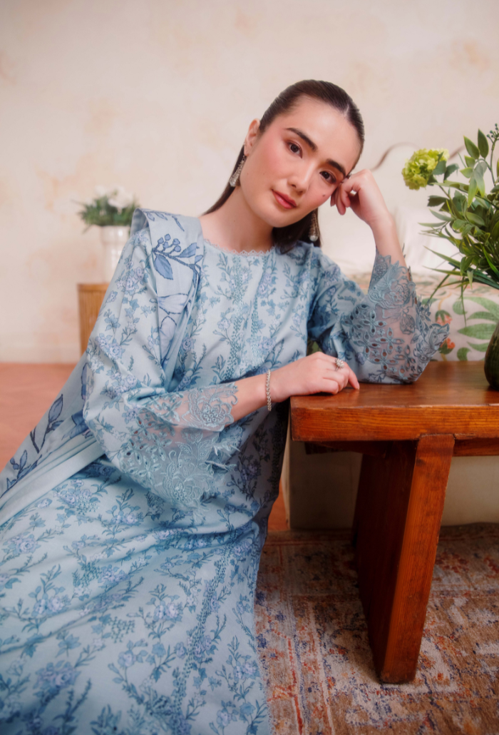 LAYLA - D03 Organza Pakistani Winter Dresses - Humdum - 4