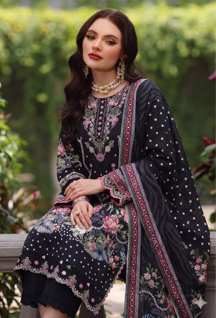 Saira Bano - D01 Lawn Pakistani Summer Dresses - Humdum - 2