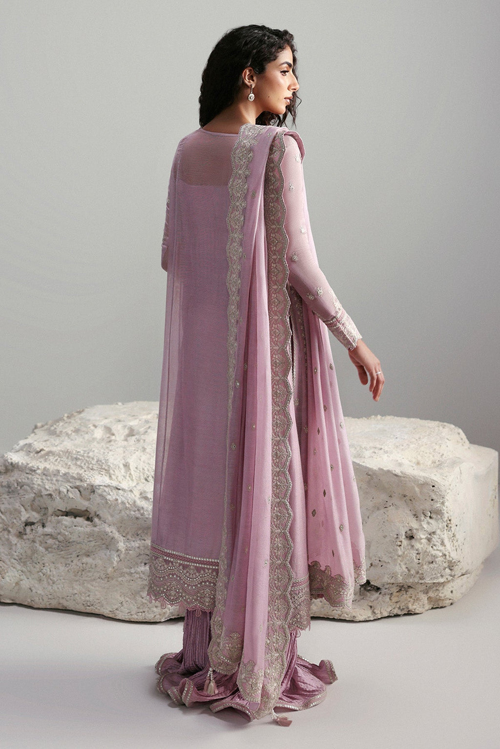 Elowen Raw Silk Pakistani Formal Dresses - Afrozeh - 2