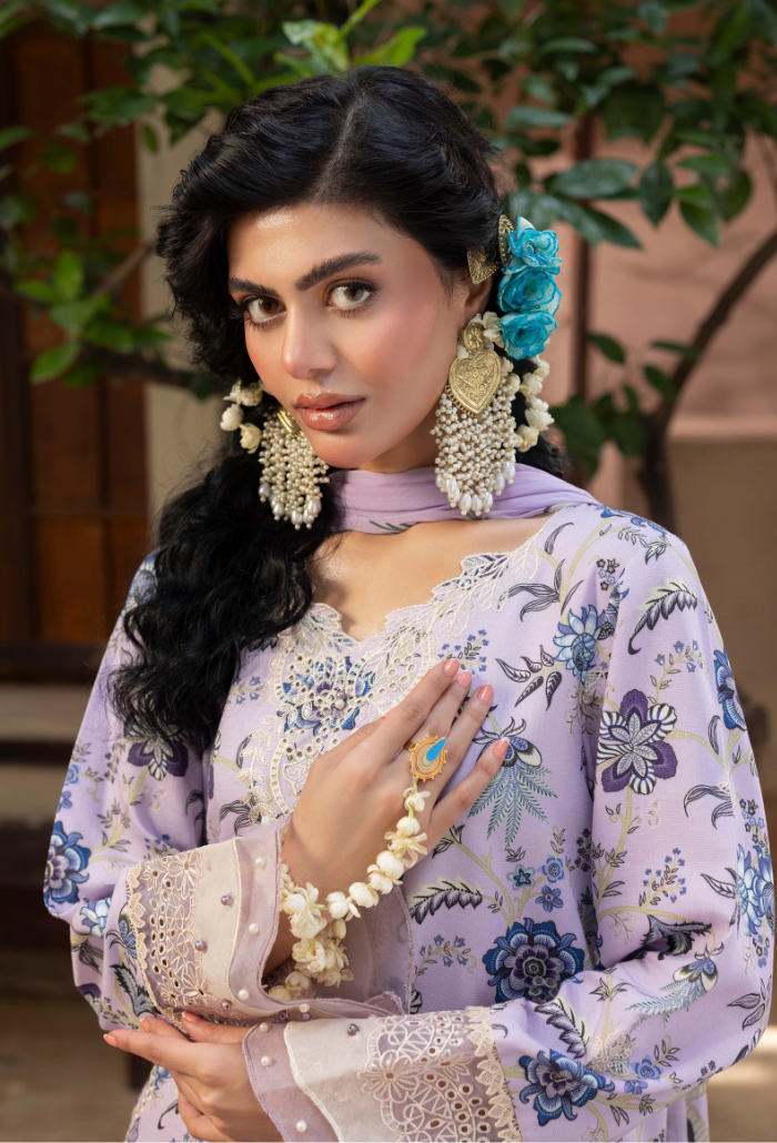 Zaiba - D06 Chiffon Pakistani Winter Dresses - Humdum - 4