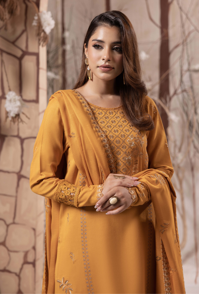Irina-D02 Premium Fabric Pakistani Winter Dresses - Humdum - 4