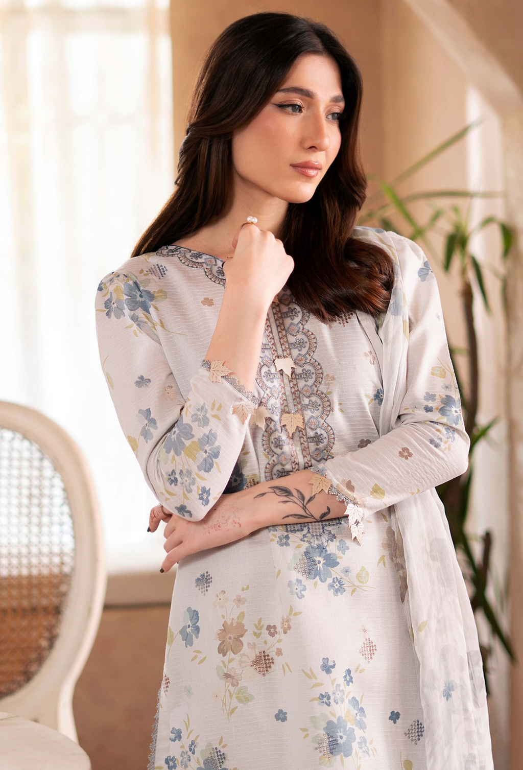 Kanwal - D08 Chiffon Pakistani Summer Dresses - Humdum - 4