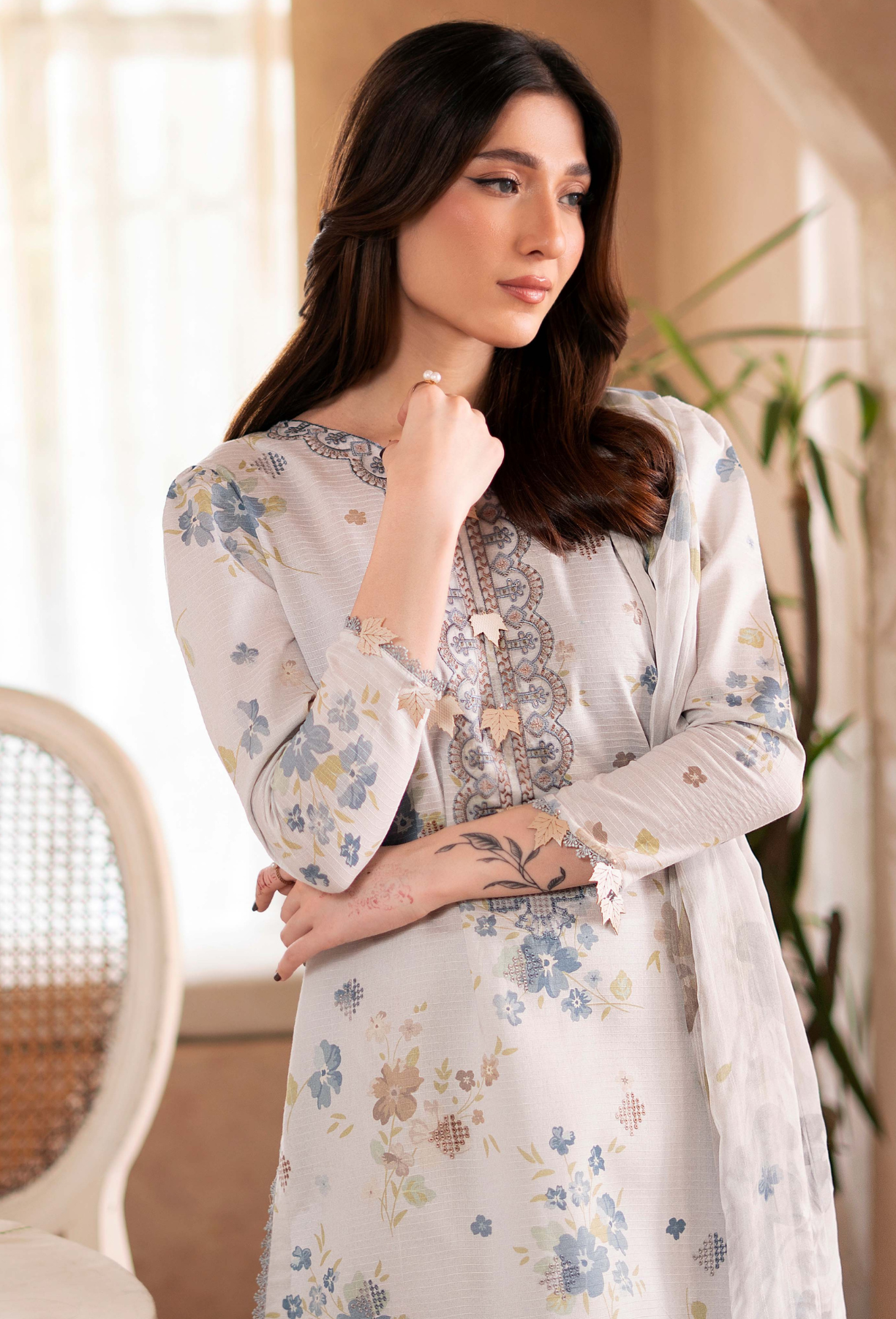 Kanwal - D08 Chiffon Pakistani Summer Dresses - Humdum - 4